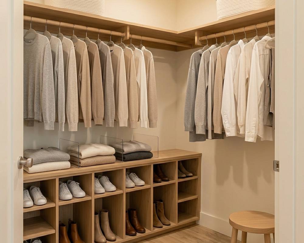 Placeholder photo of a clean organized closet